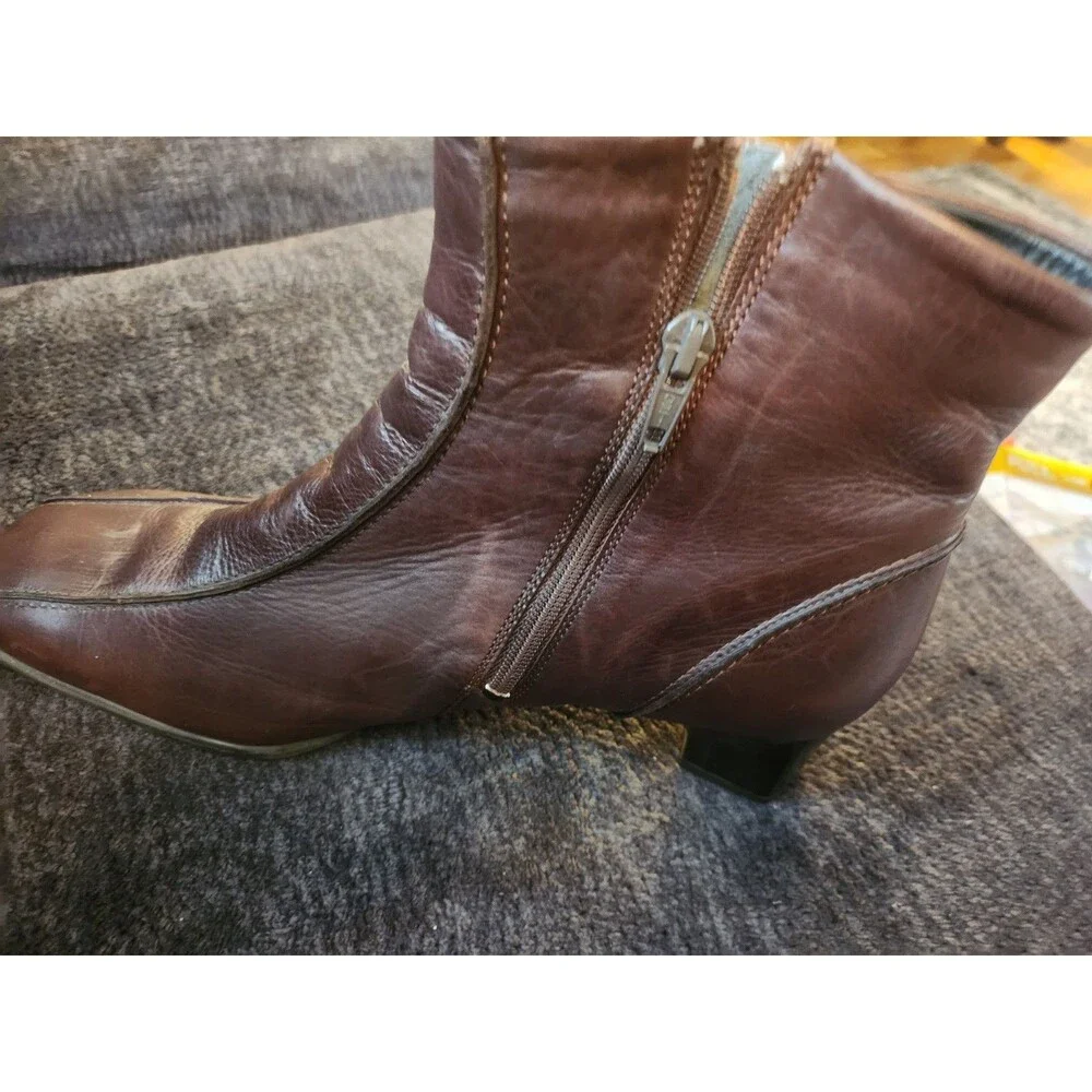 Sioux Ladies German Brown Soft Leather Ankle Boots  Sz 10 US / UK 7.5